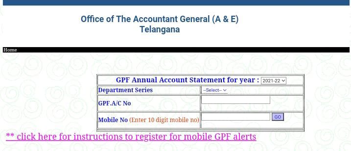 GPF Slips Telangana Teachers 2022 : Check Telangana Teachers Account Statement Online